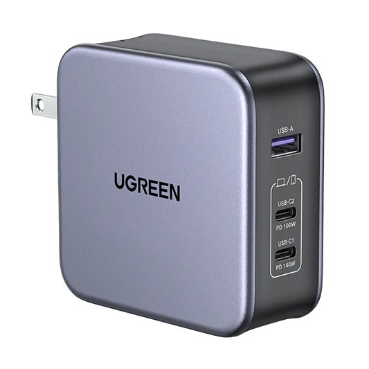 UGREEN 140W 3 Port PD 3.1 GaN Charger for Macbook Laptop Tablet iPhone iPad Fast Charging USB A C USB-C Power Adapter